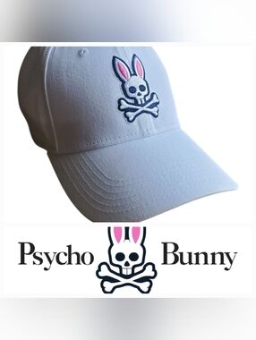 New Psycho Bunny White Baseball Cap Hat